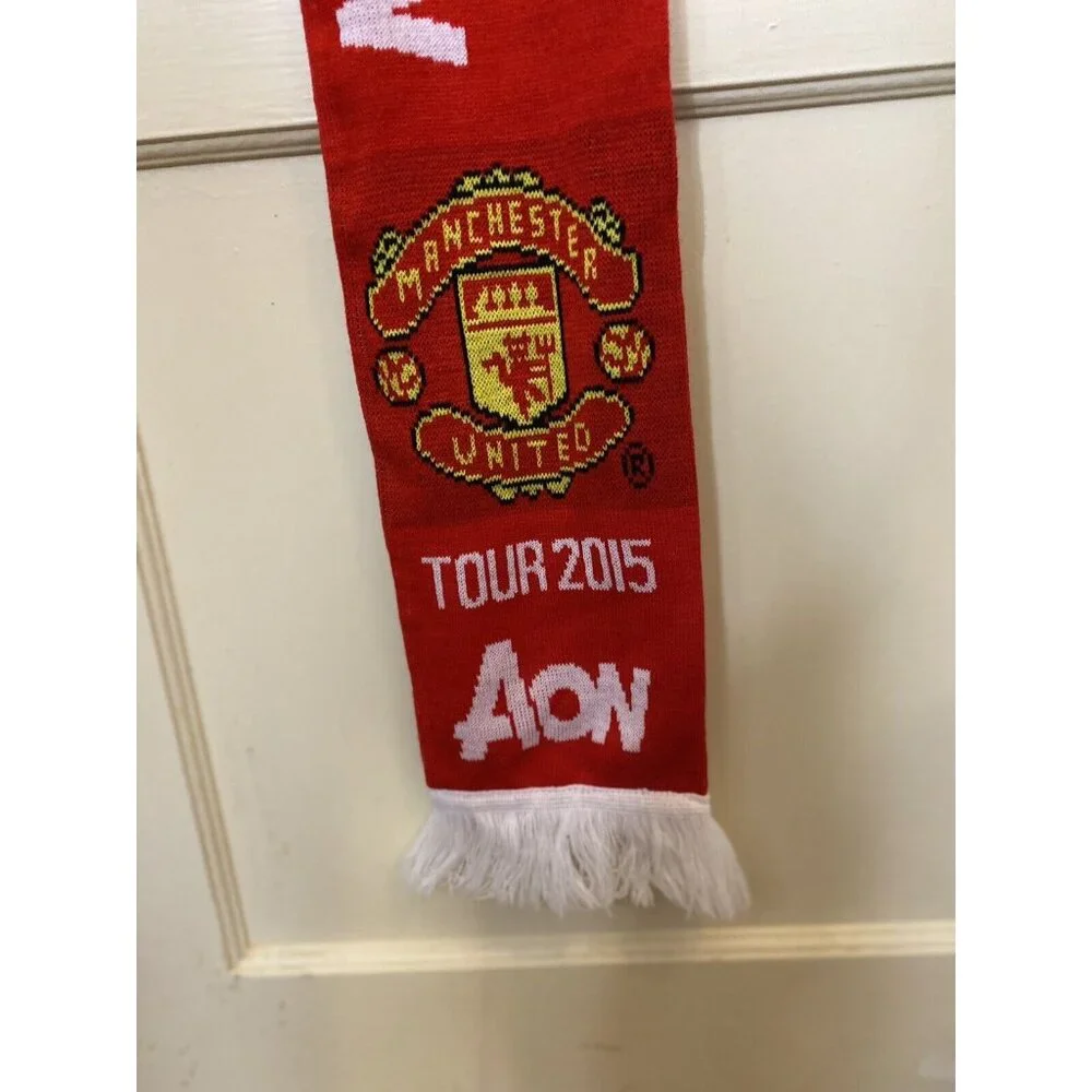 Manchester United Scarf Official Tour 2015 AON Muffler Acrylic EUC